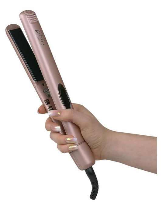 Aria Infrared Ceramic Hair Straightener Rose Gold  1"