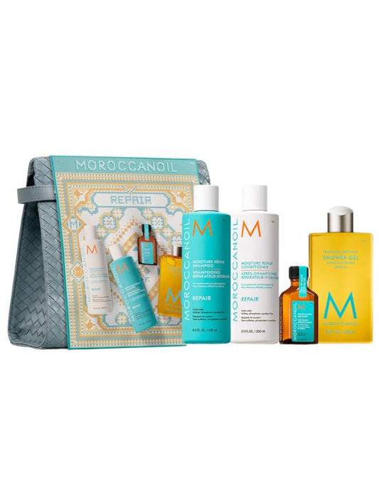 Coffret cadeau réparateur capillaire Moroccanoil pour les fêtes