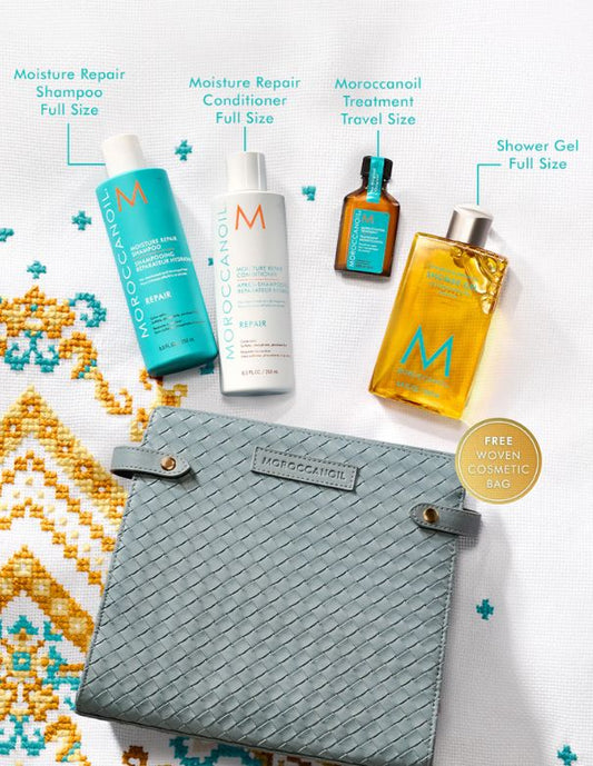Coffret cadeau réparateur capillaire Moroccanoil pour les fêtes