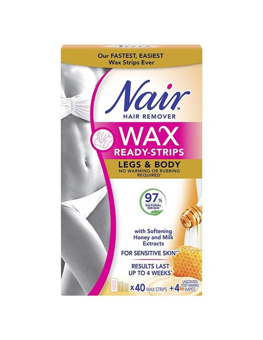 Nair Wax Ready Strips for Legs & Body Milk & Honey