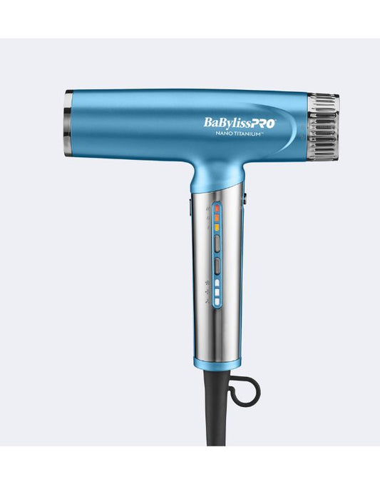 Sèche-cheveux BaBylissPRO Nano Titanium haute vitesse Nano Light (bleu)
