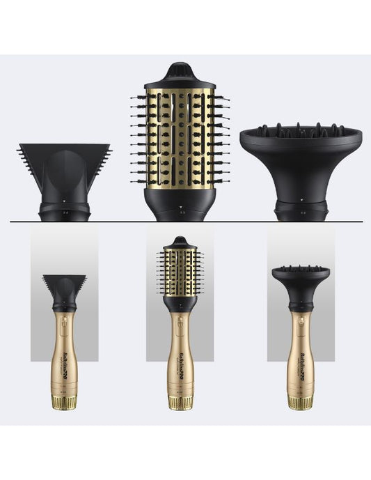 Brosse à air chaud et sèche-cheveux amovible 3 en 1 BaBylissPRO Nano-Titanium