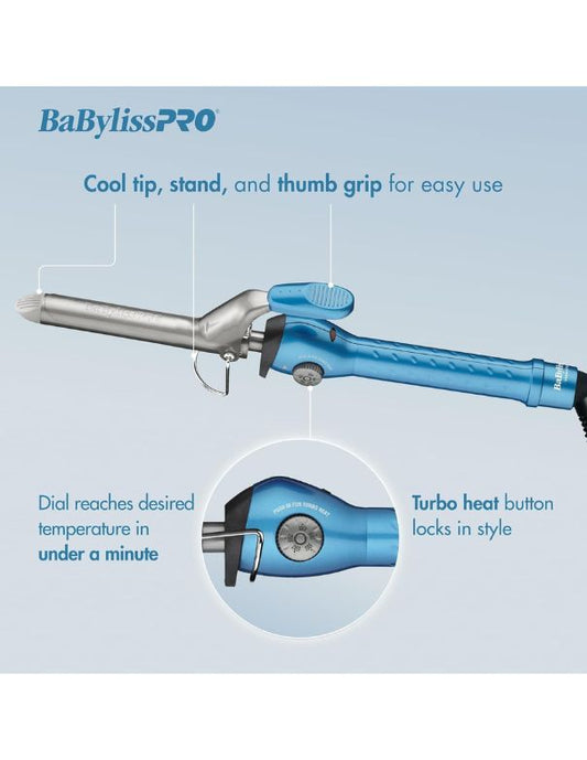 Fer à friser BabylissPRO avec ou sans pince, 2,5 cm (1 pouce) - BABNT5100CSC