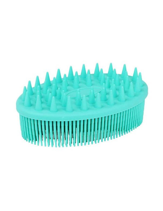Brosse 2 en 1 en silicone pour le cuir chevelu et le corps Relaxus, menthe