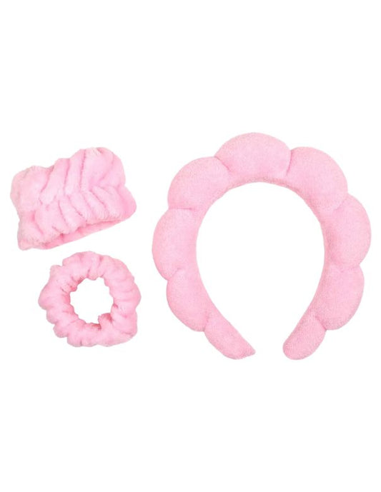 Ensemble bandeau et bracelet Relaxus Spa rose