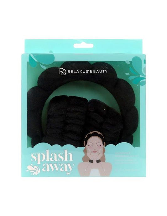 Relaxus SplashAway Headband and Wristband Set Black
