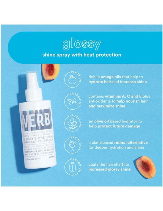 Spray brillance VERB avec protection thermique - 193 ml