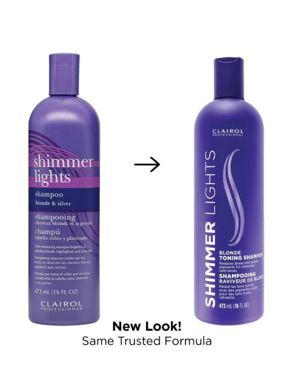 Clairol Shimmer Lights Shampoing Tonifiant pour Cheveux Blonds - 473ml