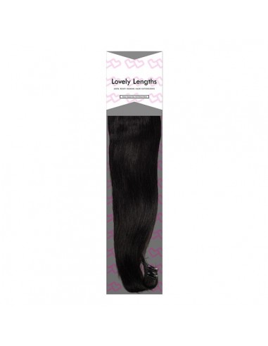 Lovely Lengths Clip-In Extensions 16 Inch 1B Natural Black