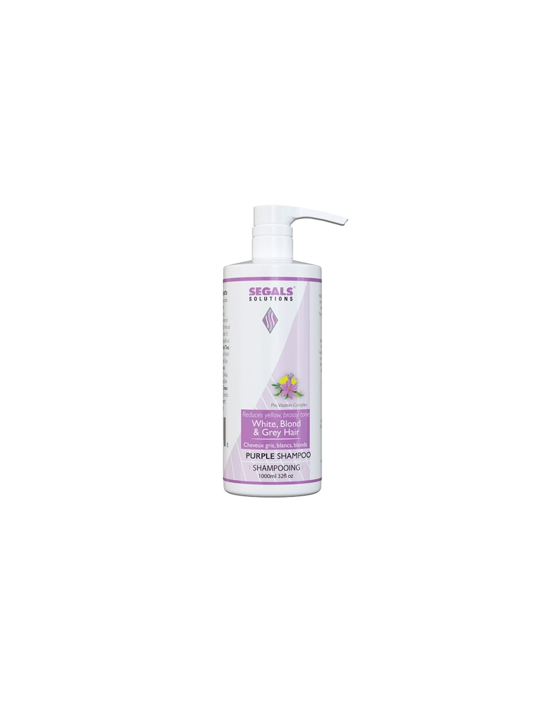 Segal White Blond & Grey Hair Purple Shampoo - 1L