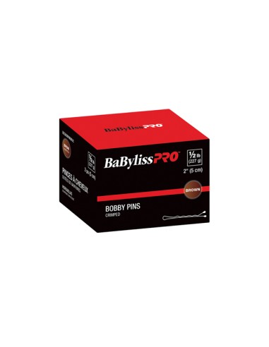 BaBylissPro Bobby Pins 2” Crimped Brown