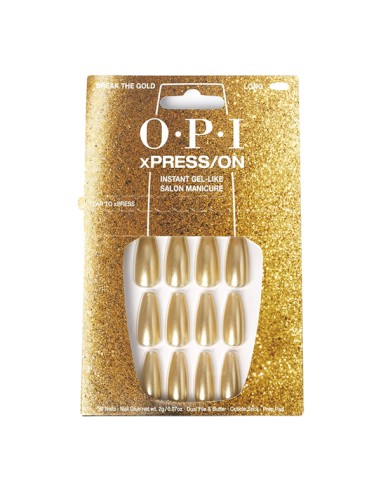 OPI xPRESS/ON Nails Long Break the Gold