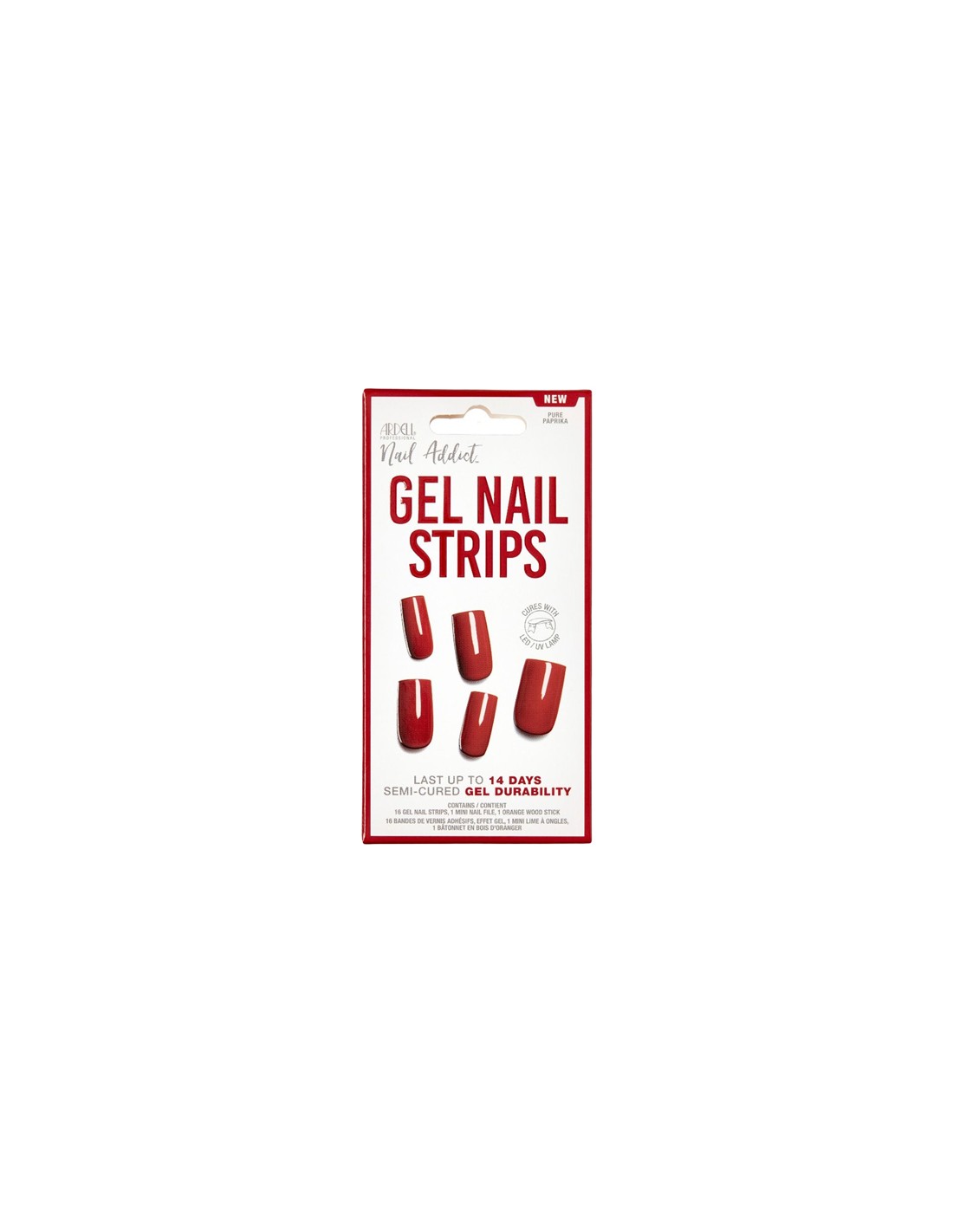Ardell Nail Addict Gel Nail Strips Pure Paprika
