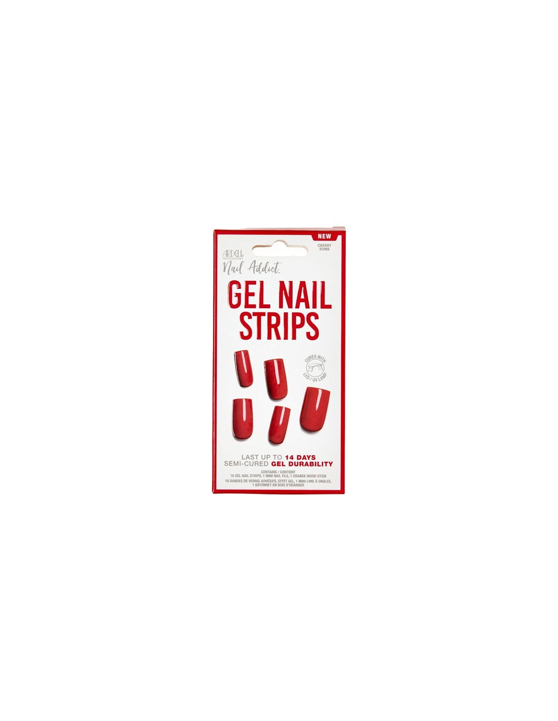 Ardell Nail Addict Gel Nail Strips Cherry Bomb
