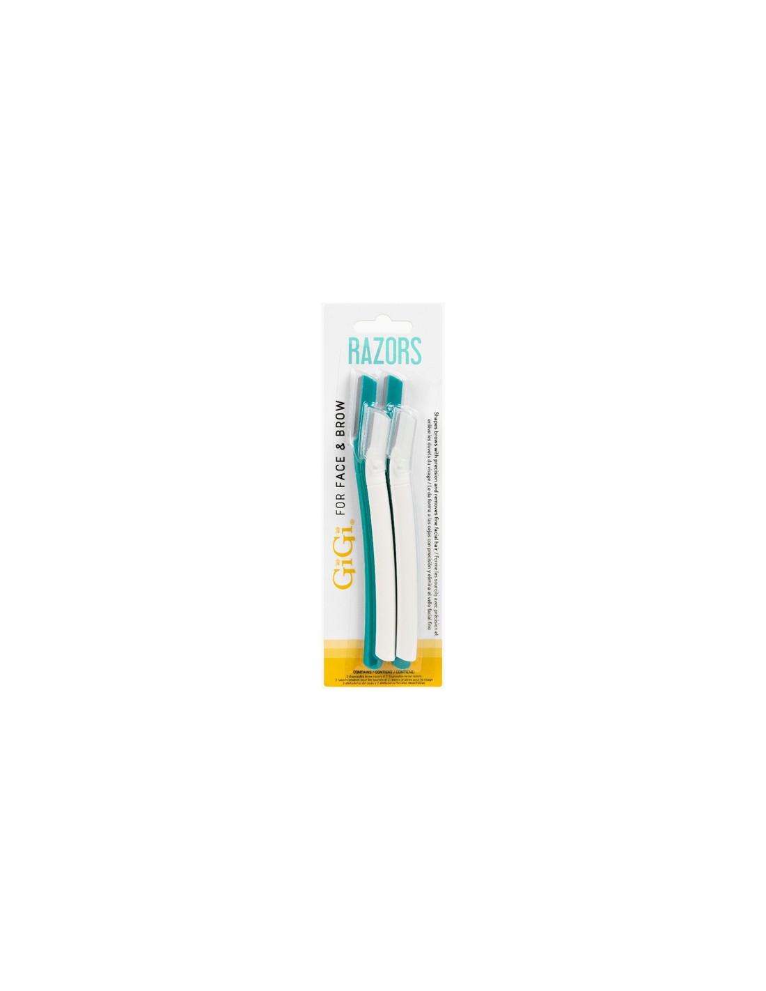 GiGi Brow & Face Razors - 4 Pack