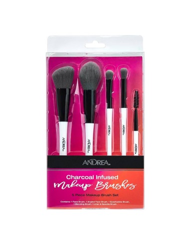 Ardell Andrea Charcoal Infused Makeup Brush Set 5 Pcs