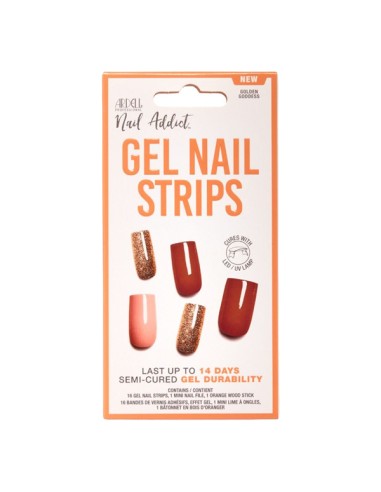 Ardell Nail Addict Gel Nail Strips - Golden Goddess