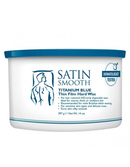 Satin Smooth Titanium Blue Hard Wax - 397g