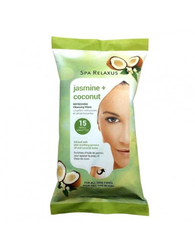 Relaxus Jasmine/Coconut Refreshing Cleansing Wipes