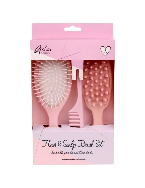 Ensemble de brosses pour cheveux et cuir chevelu Aria