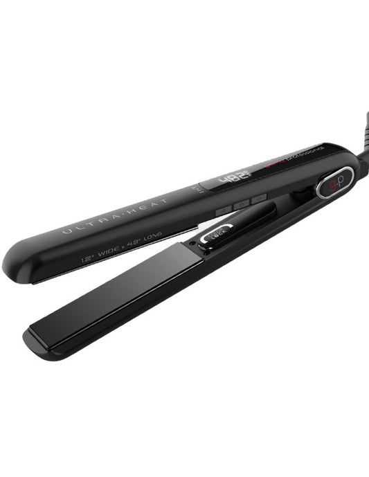 GAMA Professional G-EVO Silk Chrome Titanium Flat Iron 1.2 inch