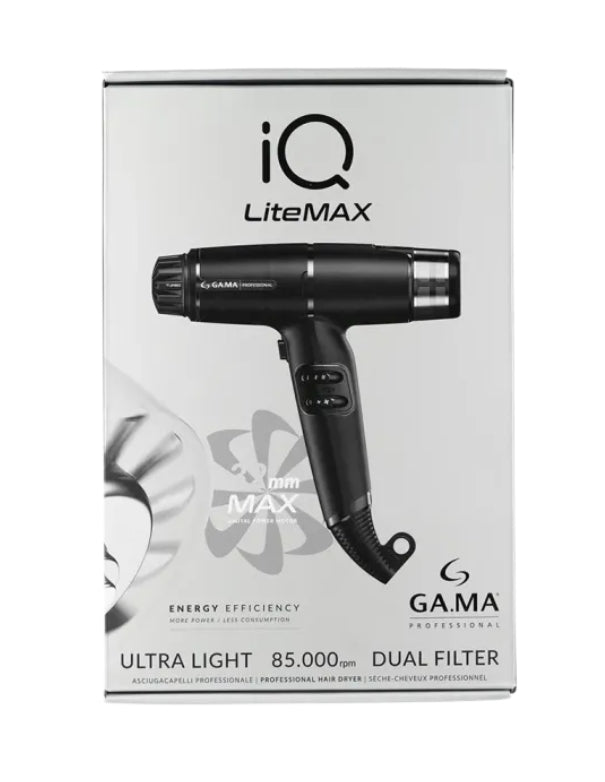 Gama Professional IQ LiteMAX Hairdryer Black