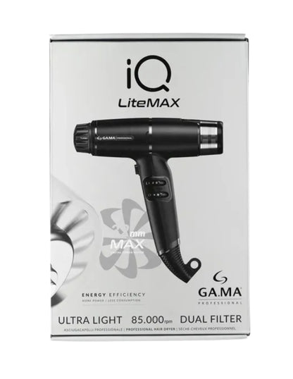 Sèche-cheveux professionnel Gama iQ LiteMAX noir