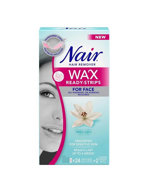 Nair Wax Ready Strips for Face White Lily