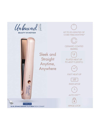 Conair Unbound Petite Cordless 3-4 - Mini Recharge Straightener