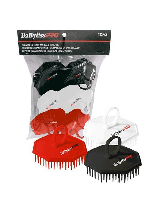 BabylissPro Shampoo & Massage Brushes 12 Pack