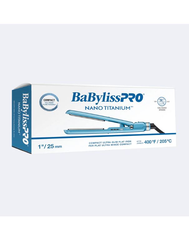 Fer plat compact ultra-fin BaBylissPRO Nano Titanium 1"