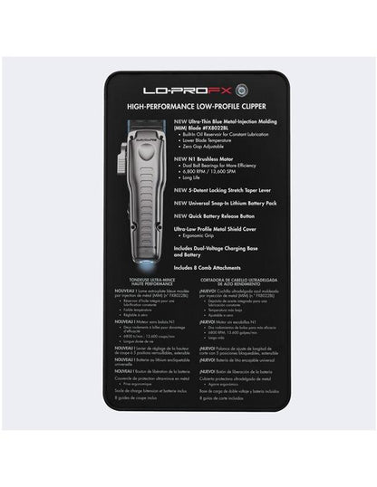 BabylissPro Fxone Lo-profx High Performance Low-profile Clipper Silver