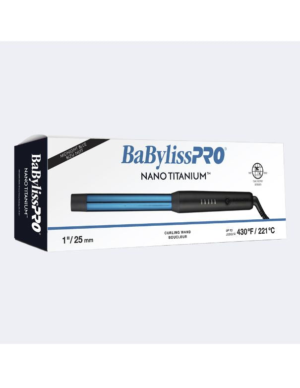BaBylissPRO Nano Titanium Curling Wand (Midnight Blue) 1"
