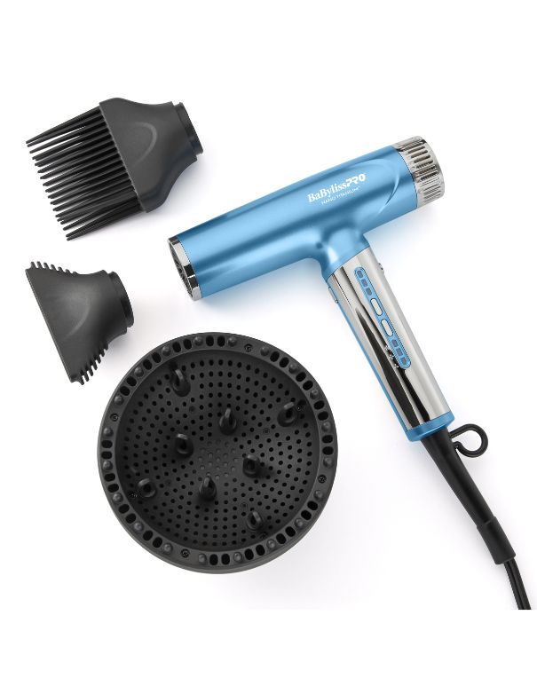 Sèche-cheveux BaBylissPRO Nano Titanium haute vitesse Nano Light (bleu)