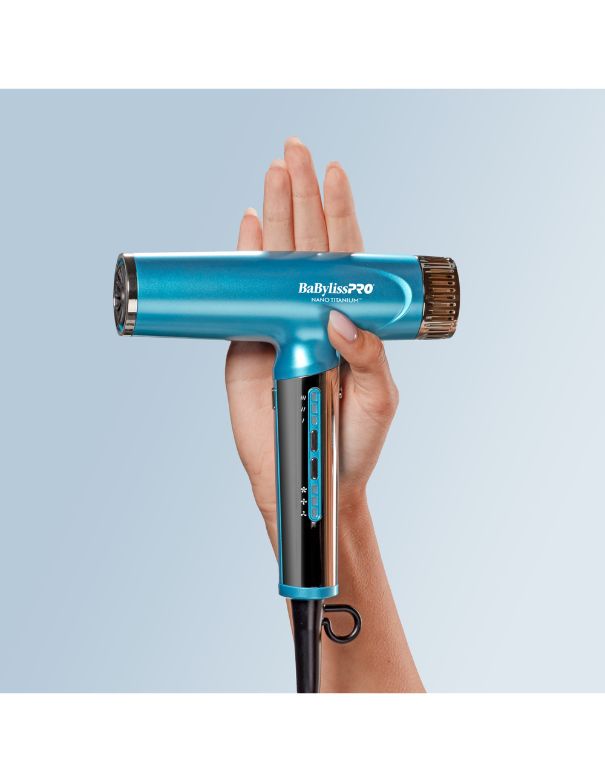 Sèche-cheveux BaBylissPRO Nano Titanium haute vitesse Nano Light (bleu)
