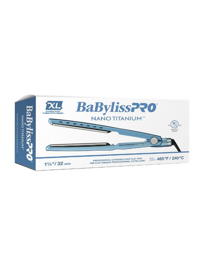 BaBylissPRO Nano Titanium Fer Plat Professionnel Ionique Étendu 1-1/4 po