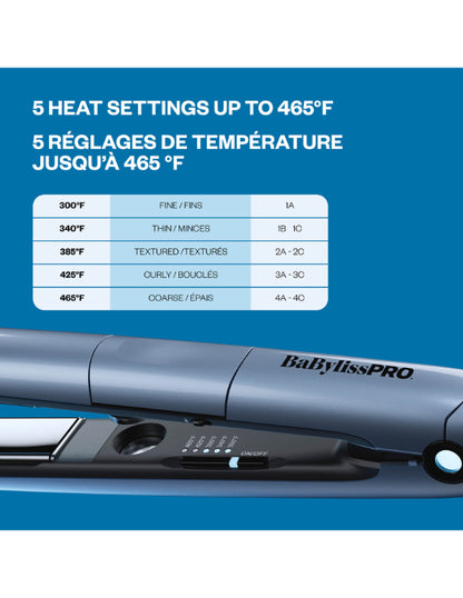 BaBylissPRO Nano Titanium TrueTension Electromagnetic Flat Iron 1