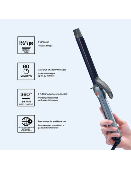 Fer à boucler BaBylissPRO Nano Titanium PrecisionGrip 1-1/2 po