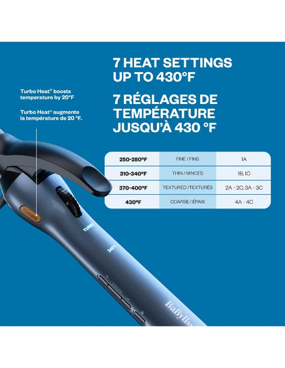 Fer à friser Nano Titanium PrecisionGrip de BaBylissPRO 1