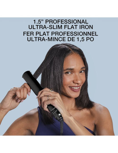 BaBylissPRO Nano Titanium Ultra Fin Fer Plat 1-1/2 - Noir