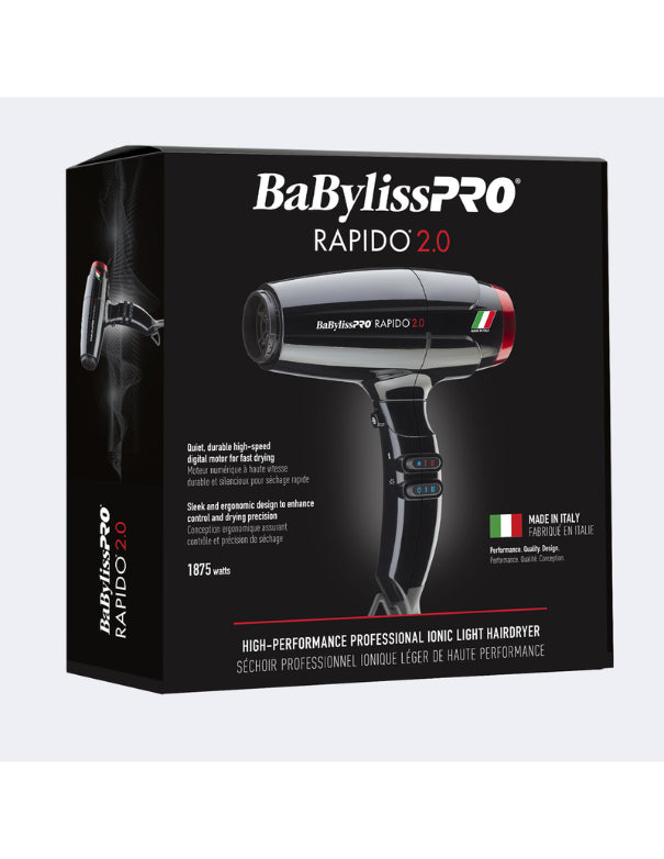 BaBylissPRO Rapido 2.0 High-performance Professional Ionic Light Hairdryer