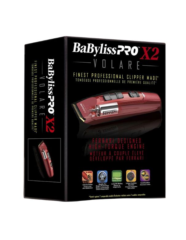 Tondeuse à moteur BaBylissPRO Volare conçue par Ferrari