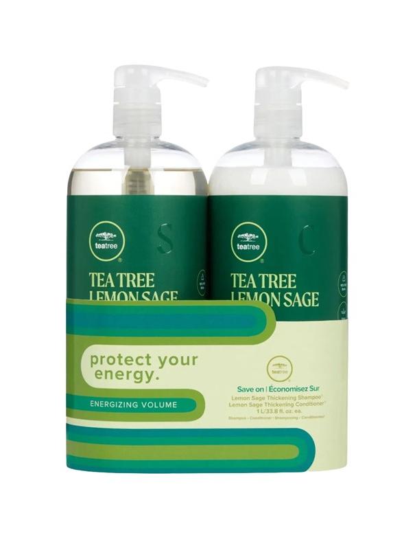 Paul Mitchell Tea Tree Lemon Sage Energizing Volume Liter Duo