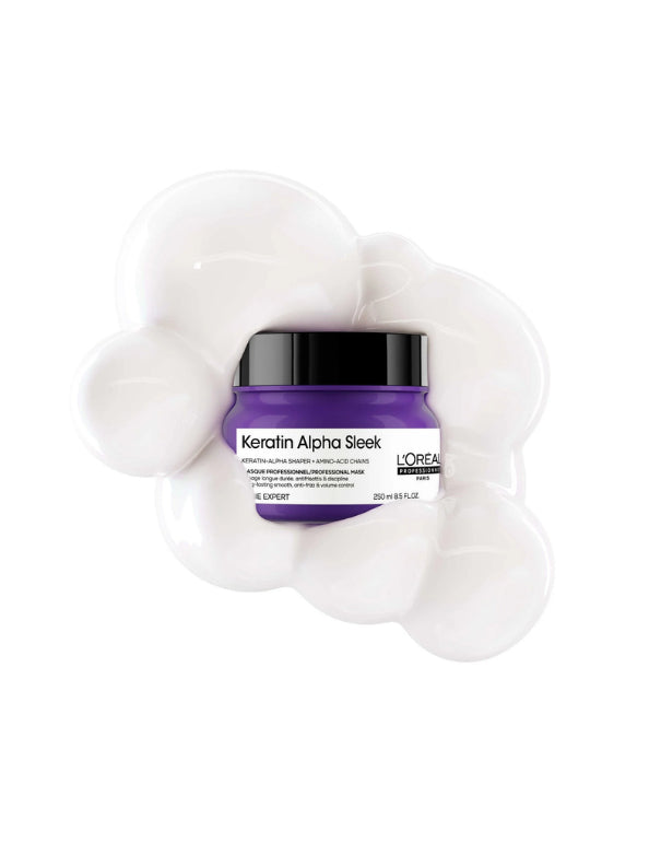 L'Oreal Keratin Alpha Sleek Anti-Frizz Hair Mask - 250ml