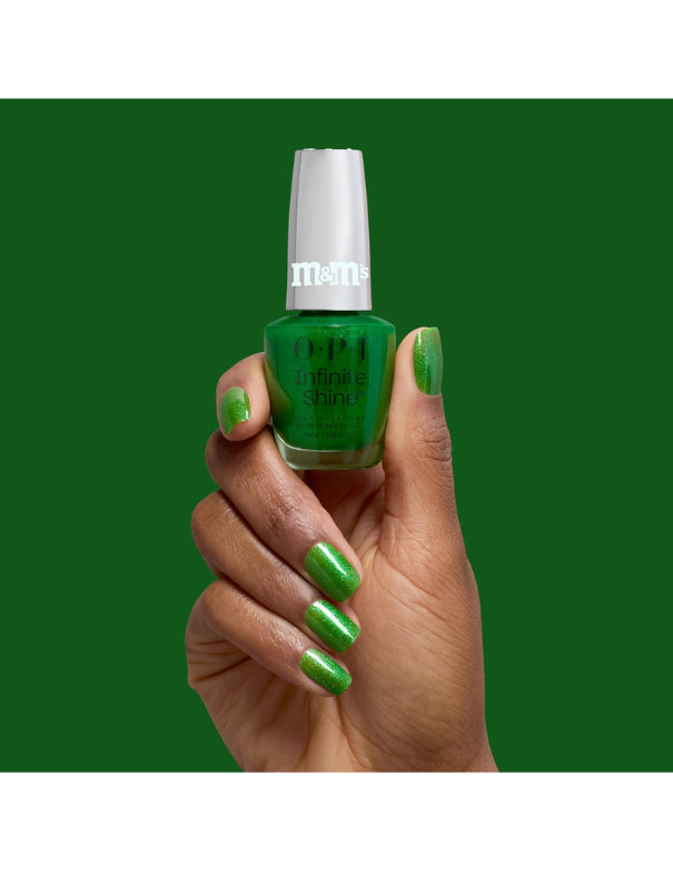 OPI x M&M's Infinite Shine Under the Tree-t
