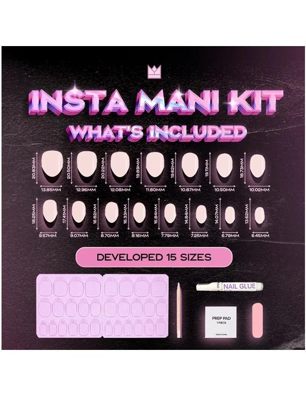 Kit de pose d'ongles à coller RPNZL - Queen