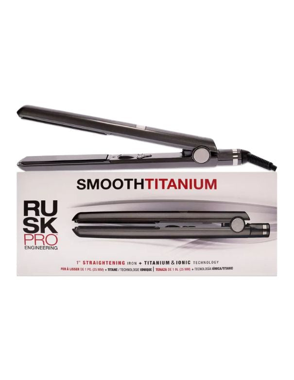 RUSK Smooth Titanium Flat Iron 1 Inch