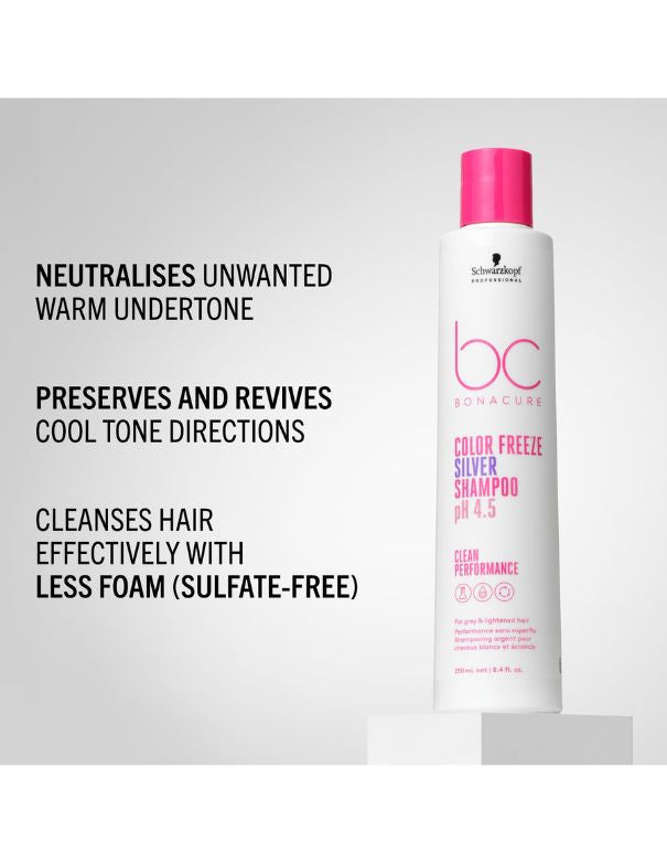 Shampoing micellaire argenté Color Freeze BC Bonacure pH 4,5 - 1 L
