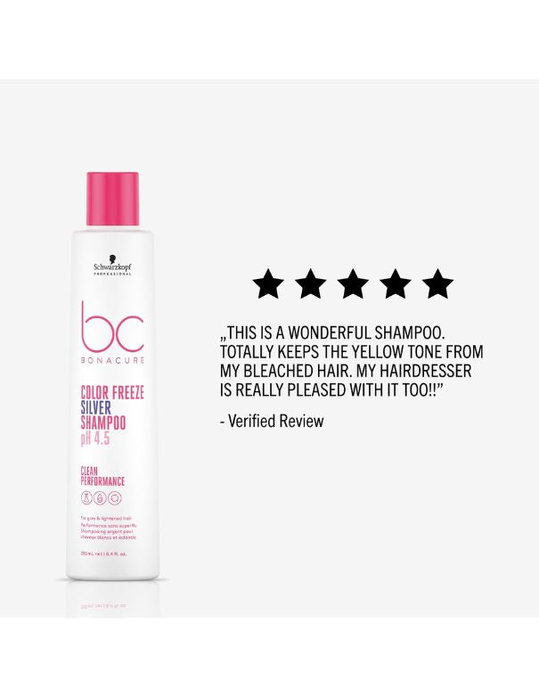 Shampoing micellaire argenté Color Freeze BC Bonacure pH 4,5 - 1 L