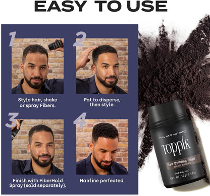 TOPPIK Hair Building Fibers (Black) - 12g